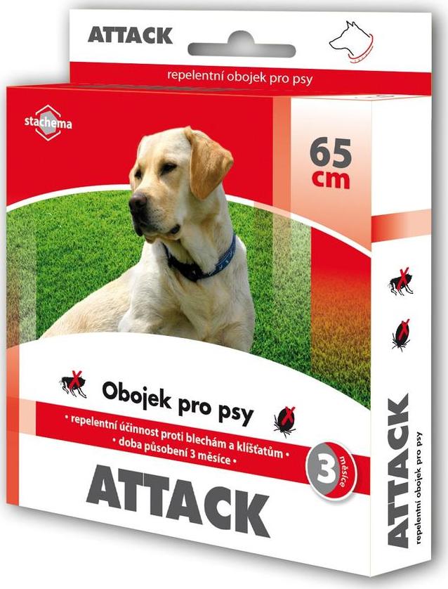 Stachema Obojek antiparazitární pro psy Attack Stachema, 65 cm