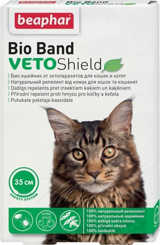 Obojek antiparazitní Beaphar Bio Band VetoSh 35 cm, kočka