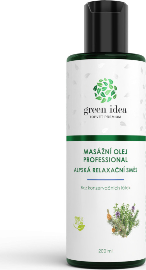 Green idea Olej alpská relaxační směs GREEN IDEA, masážní, 200 ml