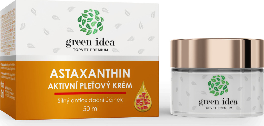 Green idea Krém Pleťový Astaxanthin - aktivní GREEN IDEA, 50 ml
