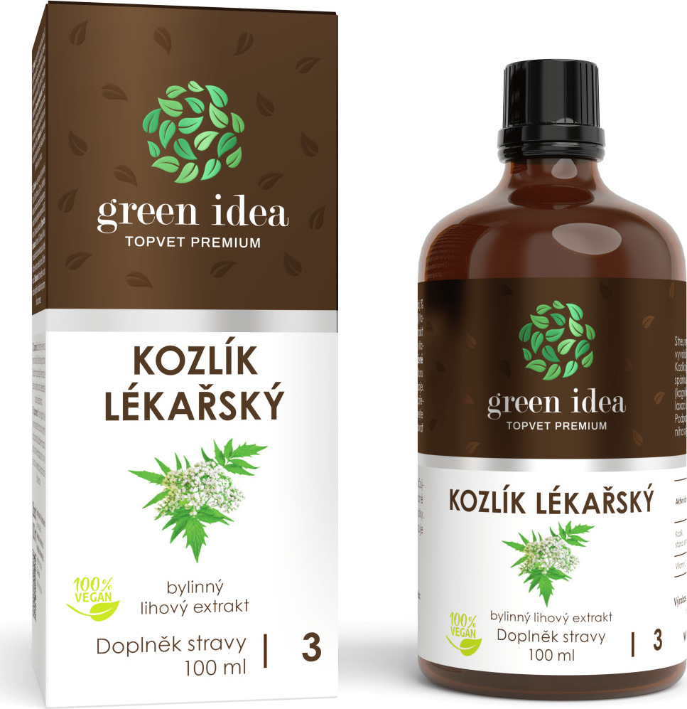 Green idea Bylinný lihový extrakt - Kozlík Lékařský GREEN IDEA, 50 ml