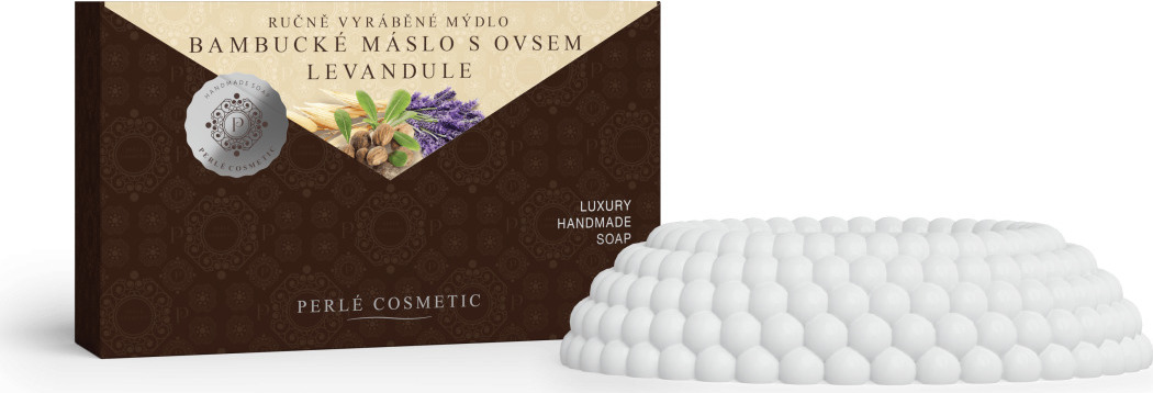 Perlé Cosmetic Mýdlo s bambuckým máslem, levandulí a ovsem Perlé Cosmetic, 115g