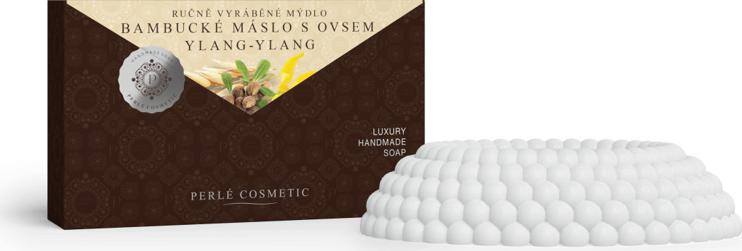 Perlé Cosmetic Mýdlo Bambucké máslo s ylang-ylang a ovsem Perlé Cosmetic, 115g