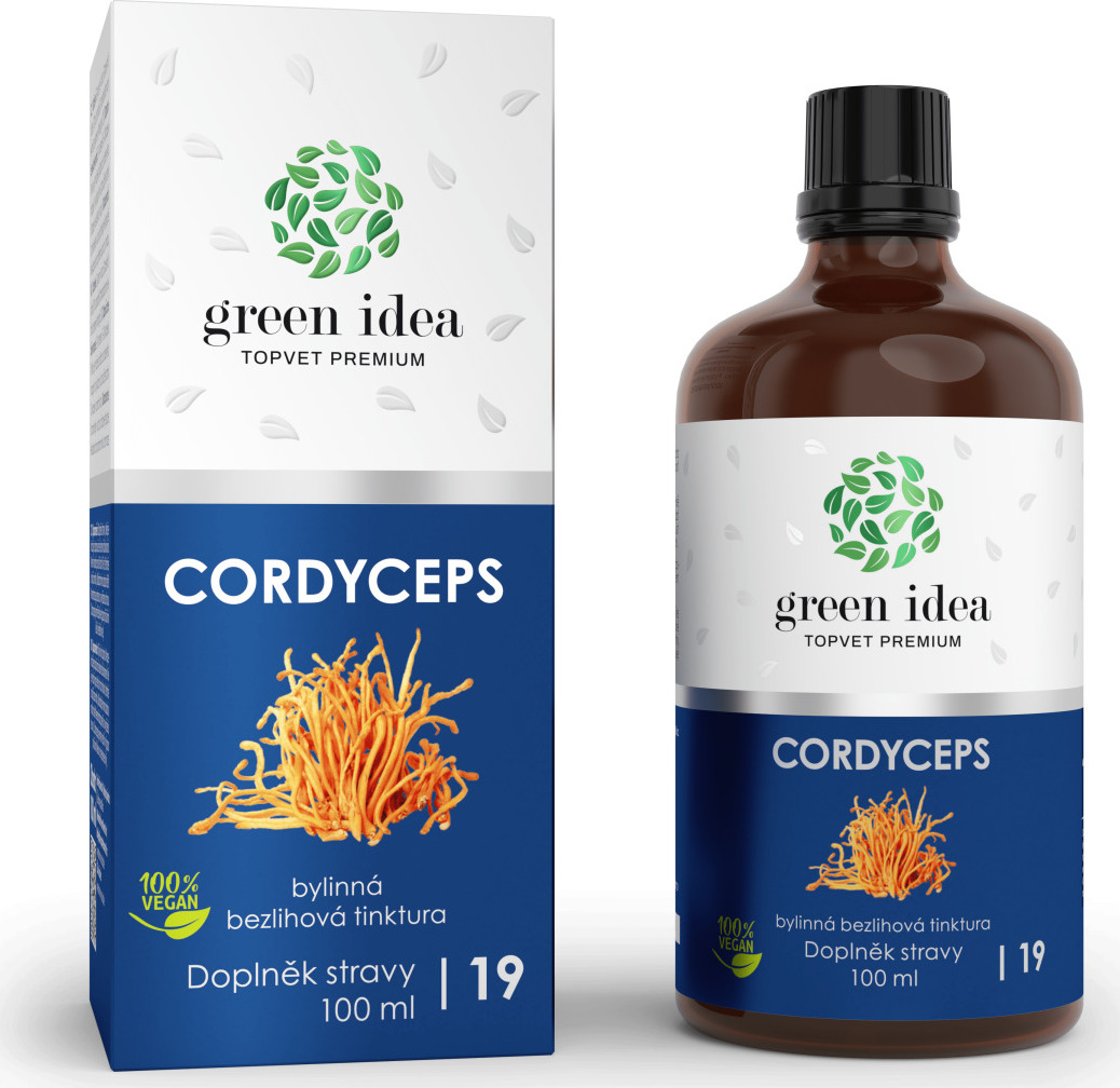 Green idea Bylinný lihový extrakt - Cordyceps GREEN IDEA, 100 ml