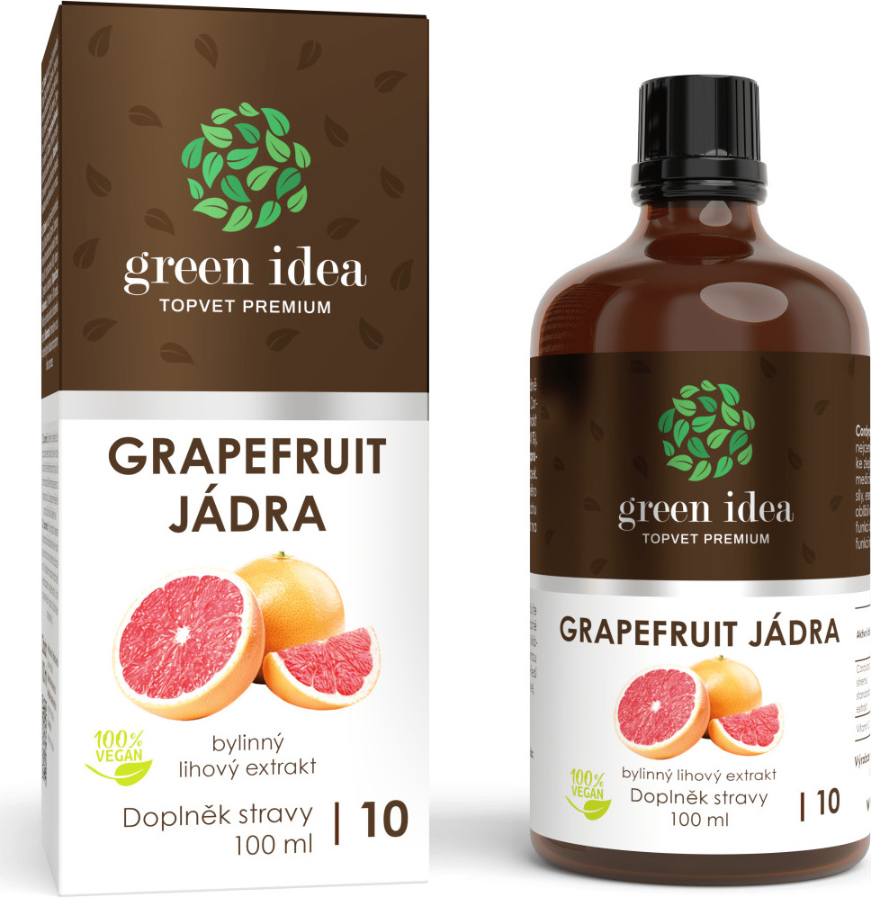 Green idea Bylinný lihový extrakt - Grapefruit jádra GREEN IDEA, 100 ml