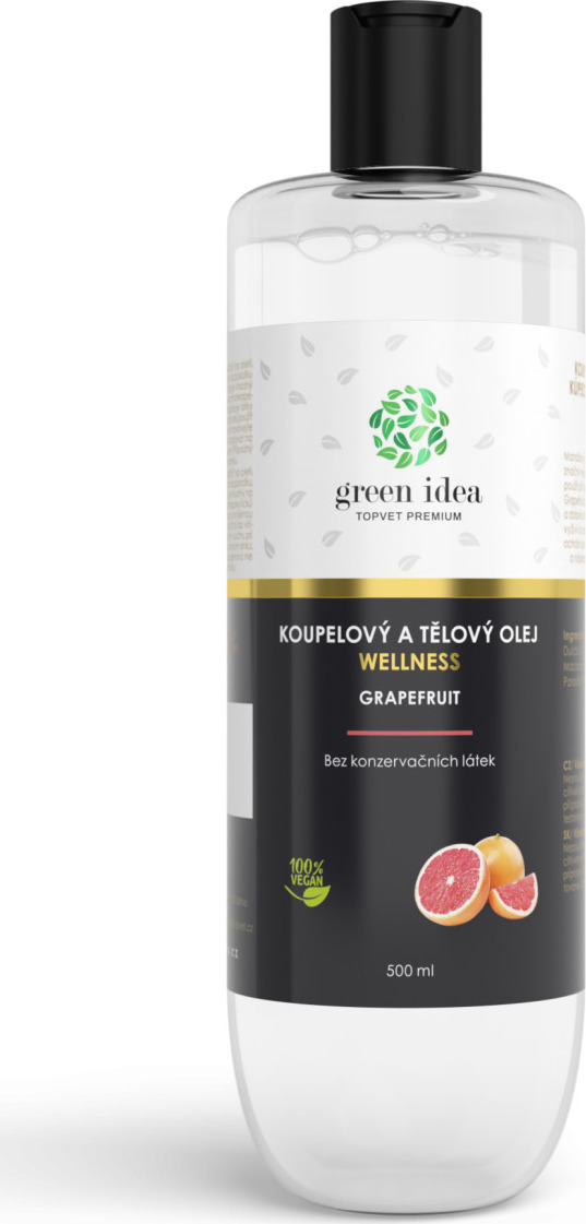 Green idea Olej koupelový Grapefruit v mandlovém oleji GREEN IDEA, 500 ml