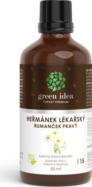 Green idea Bylinný lihový extrakt - Heřmánek lékařský GREEN IDEA, 50 ml