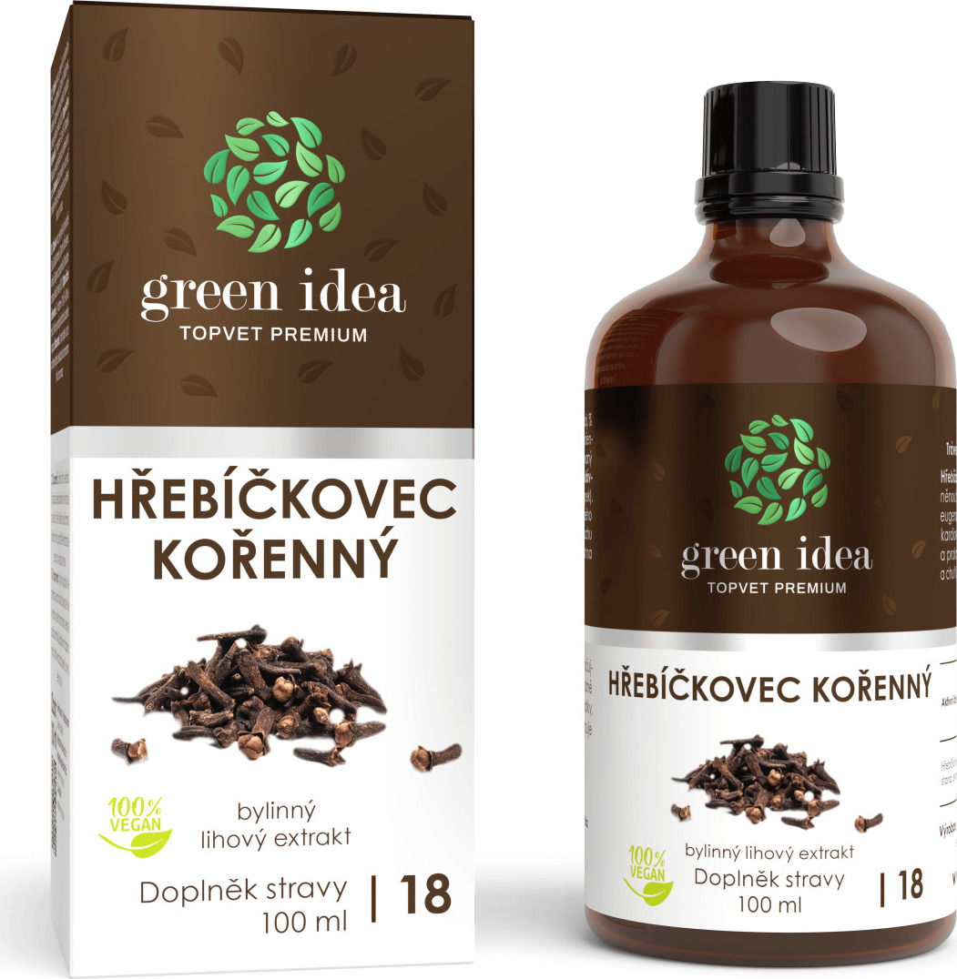 Green idea Bylinný lihový extrakt - Hřebíčkovec GREEN IDEA,100 ml
