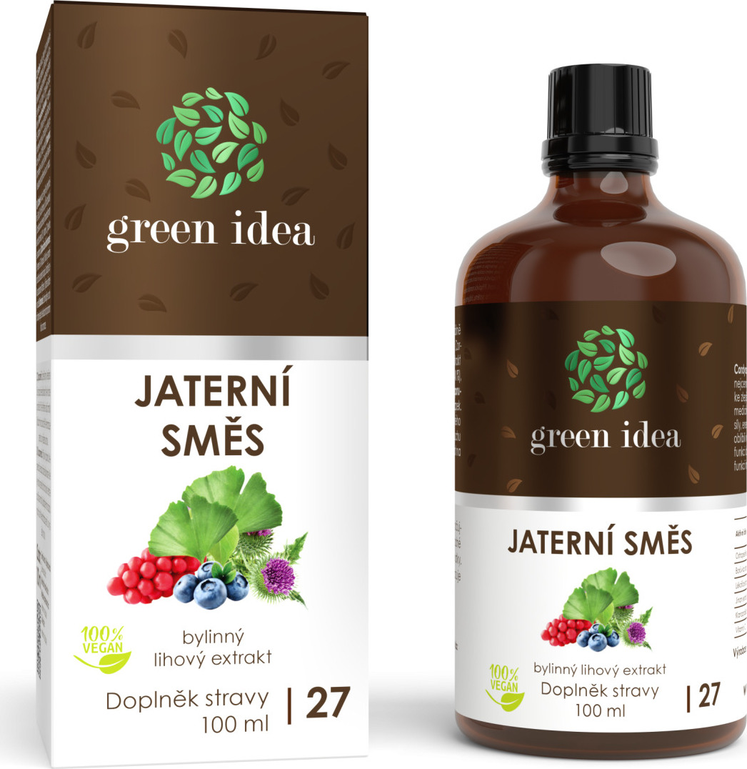 Green idea Bylinný lihový extrakt - Jaterní směs GREEN IDEA, 100 ml