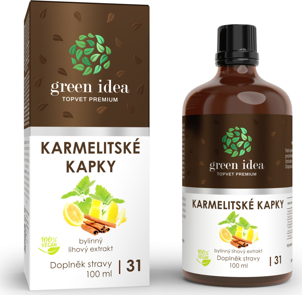 Green idea Bylinný lihový extrakt - Karmelitské kapky GREEN IDEA, 100 ml