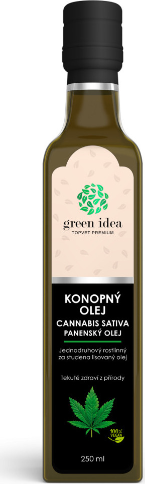 Green idea Olej konopný GREEN IDEA, 250 ml
