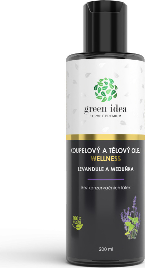 Green idea Olej koupelový mandlový s levandulí a meduňkou GREEN IDEA, 200 ml