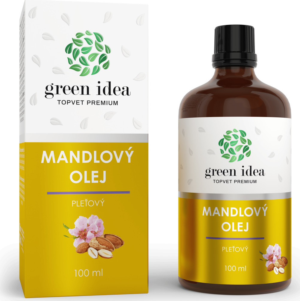 Green idea Olej na pleť a pokožku Mandlový GREEN IDEA, 100 ml