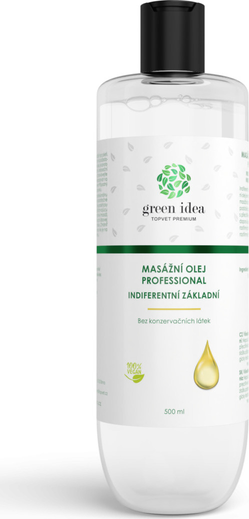 Green idea Olej medicinální GREEN IDEA, základní báze, masážní, 500 ml