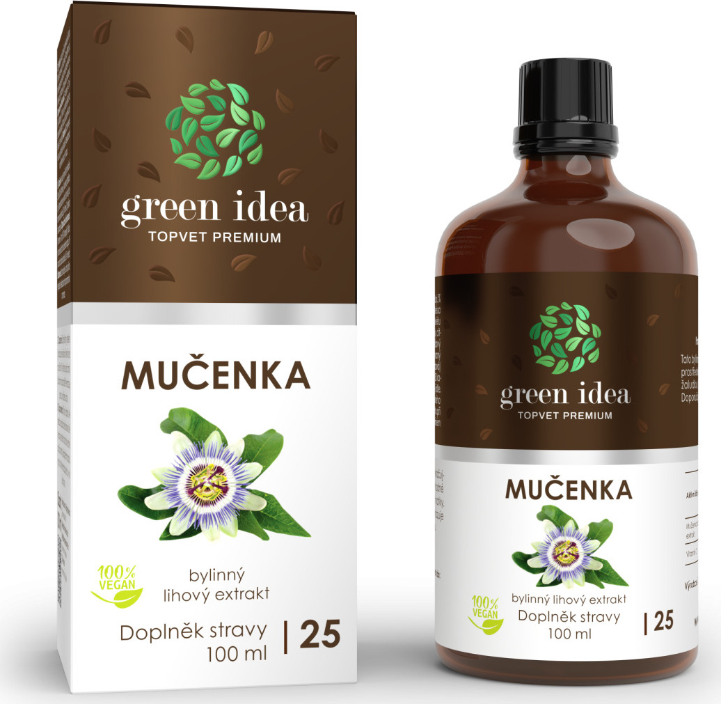 Green idea Bylinný lihový extrakt - Mučenka GREEN IDEA, 100 ml