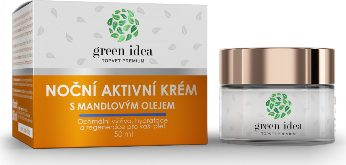 Green idea Krém noční aktivní s mandlovým olejem GREEN IDEA, 50 ml