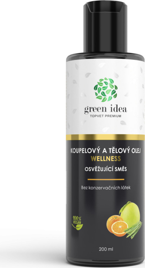 Green idea Olej koupelový směs v mandlovém oleji GREEN IDEA, 200 ml