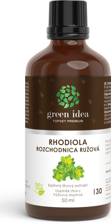 Green idea Bylinný lihový extrakt - Rhodiola Rozchodnice GREEN IDEA, 50 ml