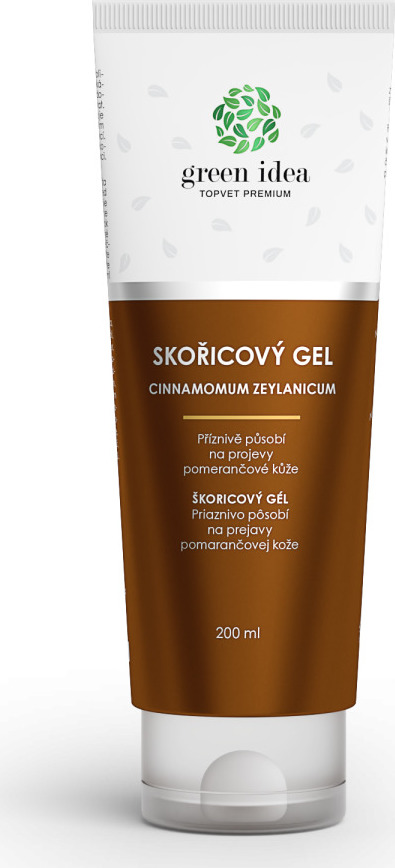 Green idea Gel skořicový GREEN IDEA, masážní, 200 ml