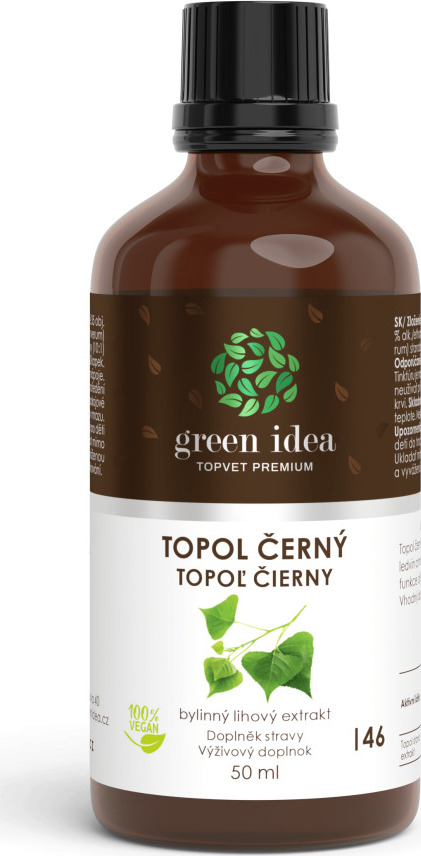 Green idea Bylinný lihový extrakt - Topol černý GREEN IDEA, 50 ml