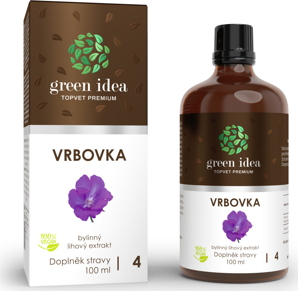 Green idea Bylinný lihový extrakt - Vrbovka GREEN IDEA, 100 ml