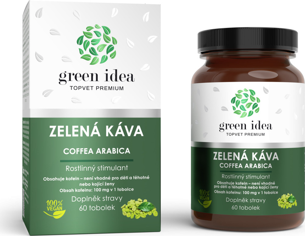 Green idea Bylinný extrakt - Zelená káva GREEN IDEA, 60 tbl
