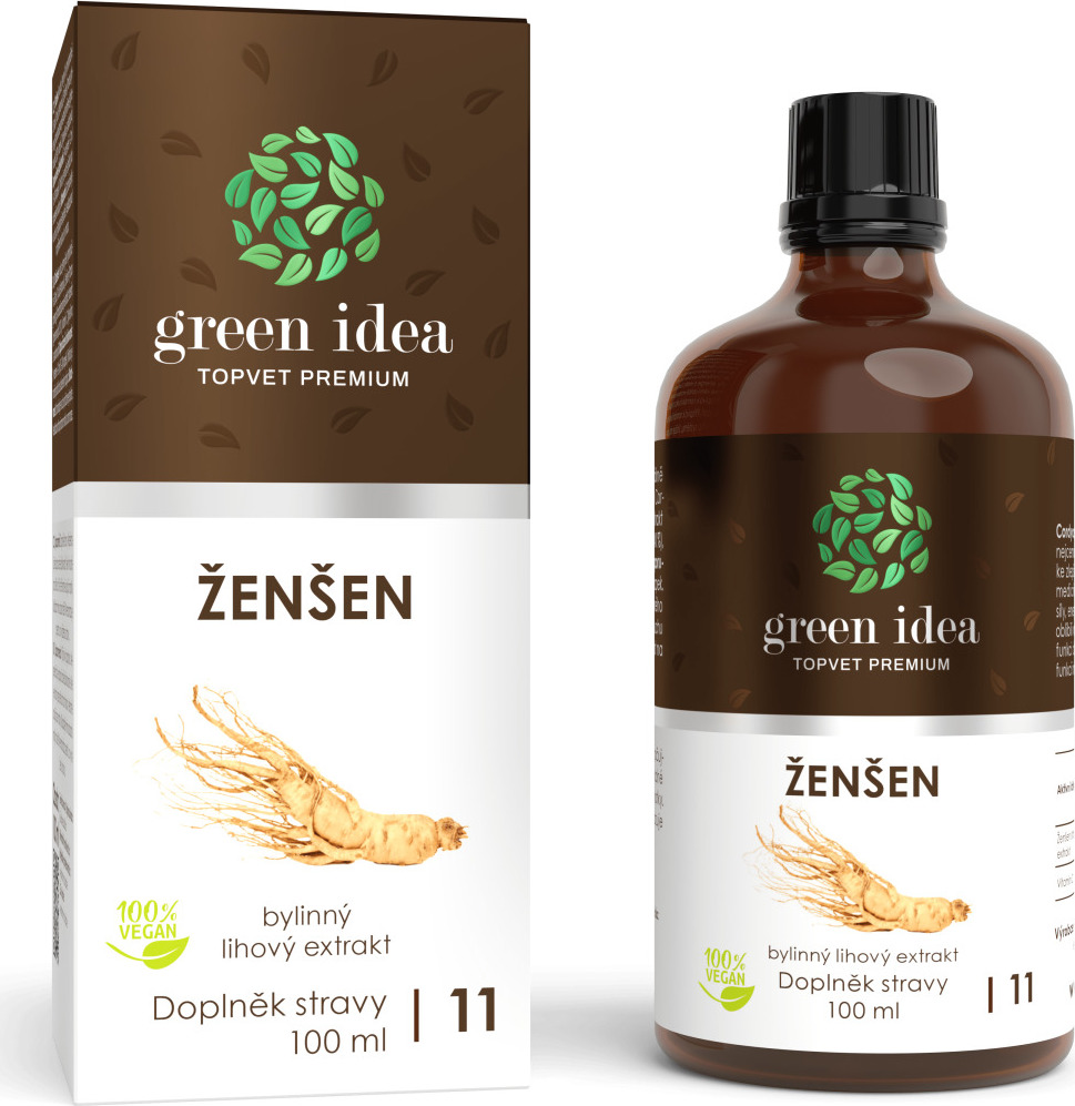 Green idea Bylinný lihový extrakt - Ženšen GREEN IDEA, 100 ml