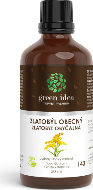 Green idea Bylinný lihový extrakt - Zlatobýl obecný GREEN IDEA, 50 ml