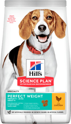 Granule pro psy Hill's Can.Dry SP Perf.Weight Adult Medium, Chicken, 12 kg