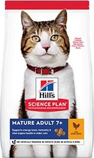 Granule pro kočky Hill's Fel. Dry SP Mature Adult 7+, Chicken, 10 kg