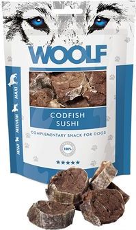 Woolf Pamlsky pro psy WOOLF, codfish sushi, 100 g