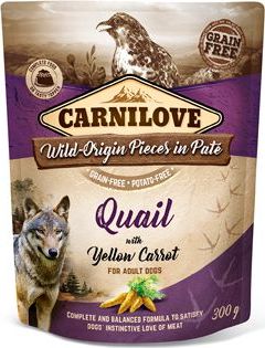 Carnilove Dog Pouch Paté Quail & Yellow Carrot 300 g