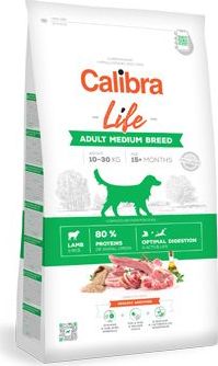 Granule Calibra Dog Life Adult Medium Breed Lamb, 12 kg