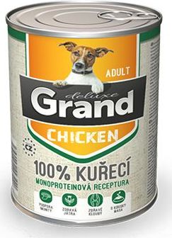 GRAND konz. deluxe pes 100% drůbeží 400 g