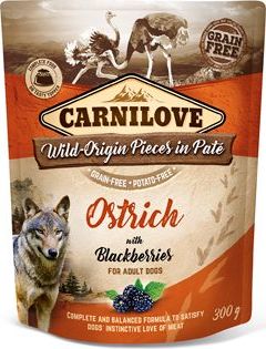 Carnilove Dog Pouch Paté Ostrich & Blackberries 300 g