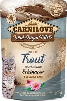 Kapsička pro kočky Carnilove Pouch Trout Enriched & Echinacea, 85 g
