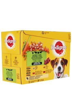 Pedigree Kapsičky pro psy Pedigree, masový výběr, zelenina ve šťávě, 12x100 g