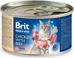 Brit Premium Cat by Nature konz Chicken&Beef 200 g