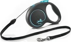 flexi Vodítko Black Design Flexi, S lanko, 5 m/12 kg, blue