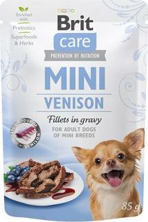 Kapsička pro psy Brit Care Mini, Venison fillets in gravy, 85 g