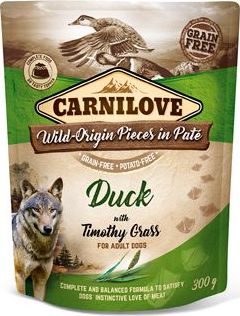Carnilove Dog Pouch Paté Duck & Timothy Grass 300 g