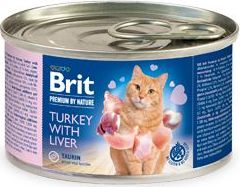 Brit Premium Cat by Nature konz Turkey&Liver 200 g