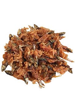 For Dogs and Cats Pochoutka Rybička 6 cm omotaná kuřecím masem 250 g