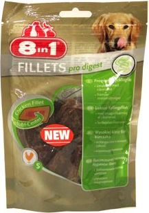 Pamlsky pro psy 8in1 Fillets pro digest, S 80 g