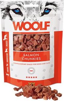 Woolf Pamlsky pro psy WOOLF, salmon chunkies, 100 g