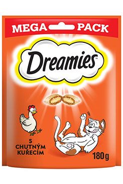 Pamlsky pro kočky Dreamies Mega Pack, kuřecí, 180 g