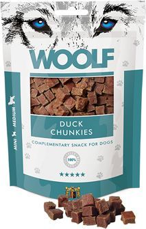 Woolf Pamlsky pro psy WOOLF, duck chunkies, 100 g