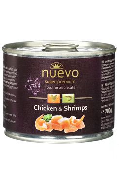Nuevo kočka adult Kuře a krevety konz. 200 g