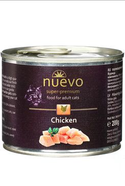 Nuevo kočka adult Kuře konz. 200 g