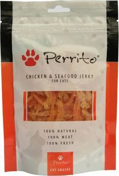 Perrito Chicken&Seafood jerky pro kočky 100 g
